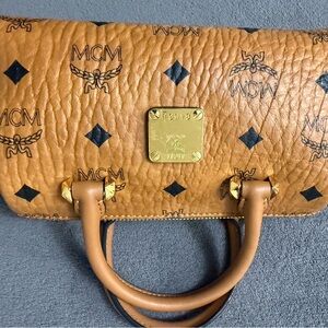 MCM Cognac Mini Bag with Monogram